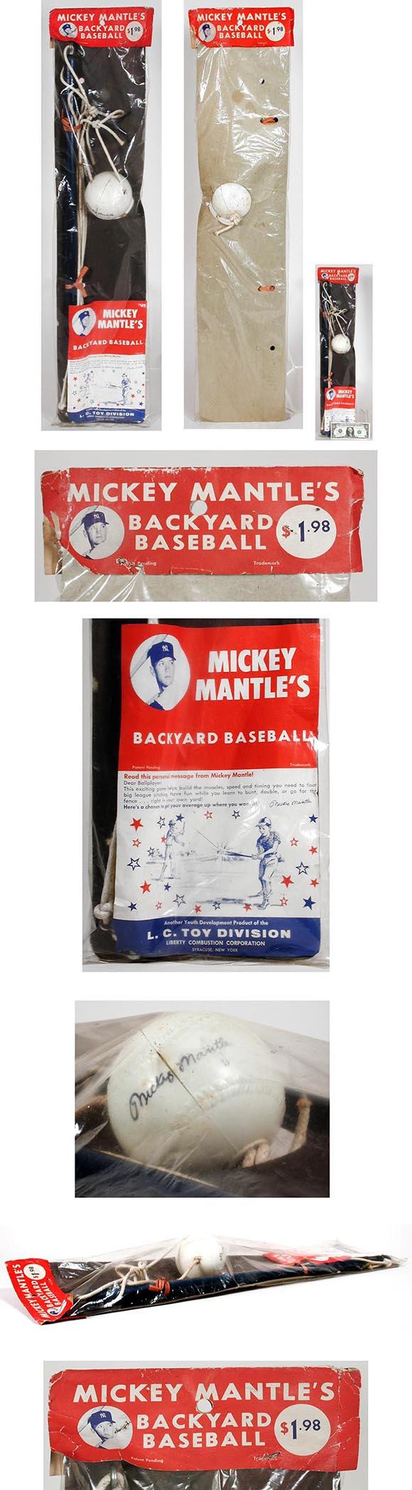 1960 L.C. Toy, Mickey Mantle's Backyard Baseball, Sealed in Original Bag